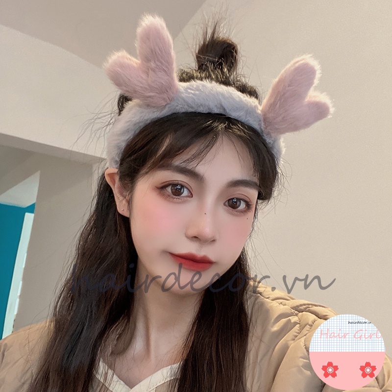 Băng đô rửa mặt bằng lông nhung kiểu tùy chọn cho nữ