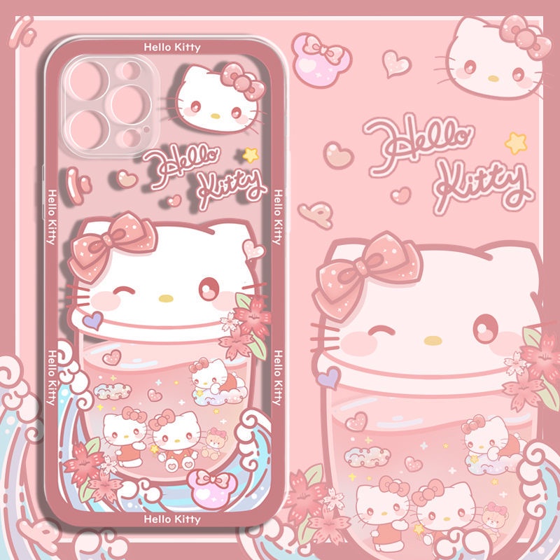 Ốp Điện Thoại Tpu Dẻo Họa Tiết HELLO KITTY Cho iPhone 11 12 13 pro max XS X XR XSMax 7 8 6 6s plus SE 2020