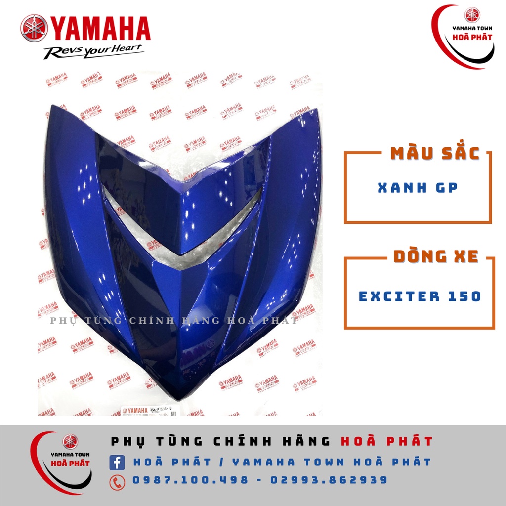 Mặt nạ zin exciter 150 xanh GP, đen, đỏ, xám mờ chính hãng Yamaha