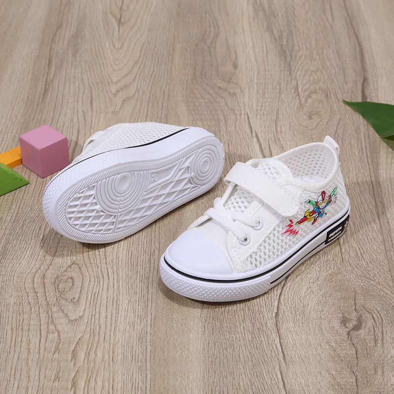 Giày Offer~Giày Vải Canvas Đế Trơn Thoáng Khí Phong Cách Hàn Quốc Phong Cách Mới Dễ Phối Đồ Cho Bé Trai Bé Gái