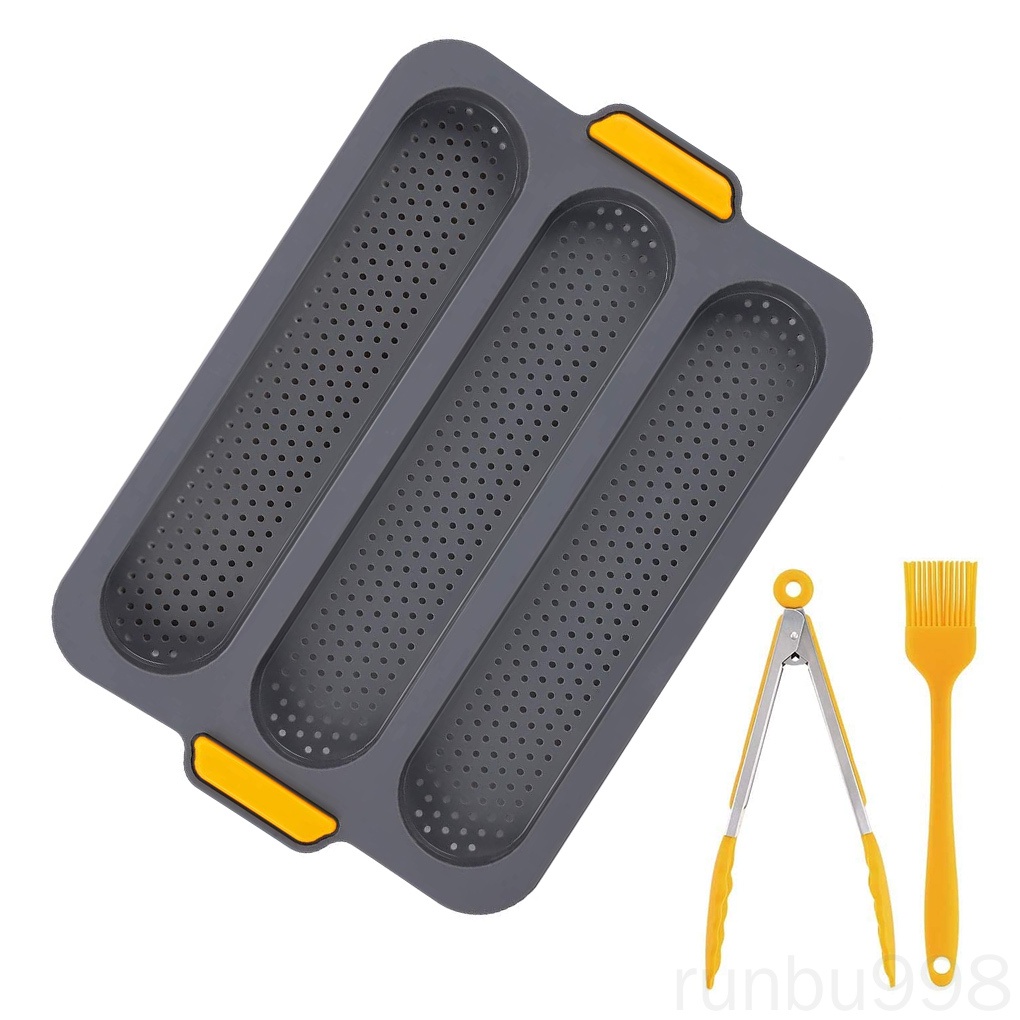 Set 3 Khuôn Silicone Làm Bánh Mì Sóng Chống Dính Runbu998