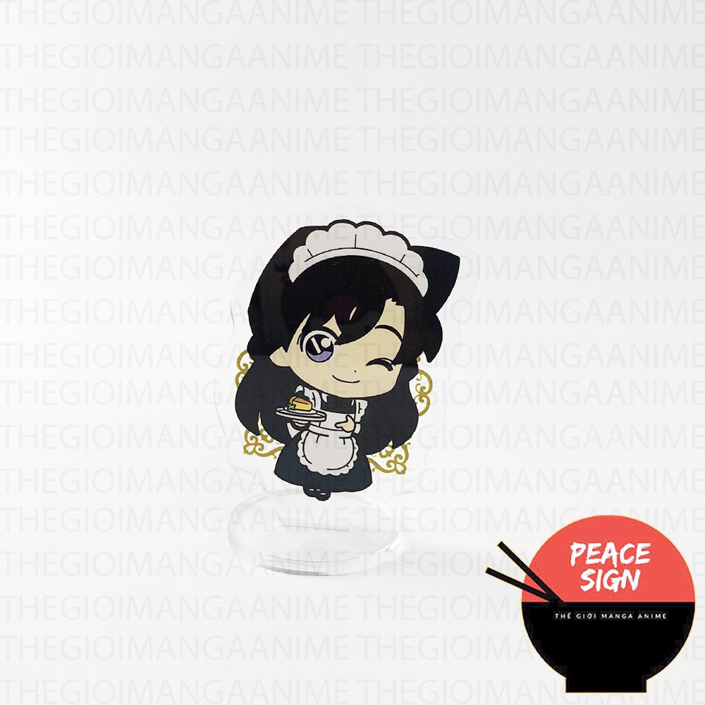 Standee THÁM TỬ LỪNG DANH CONAN Detective Conan ver HẦU GÁI 3cm chibi acrylic standee anime mica trang trí trưng bày