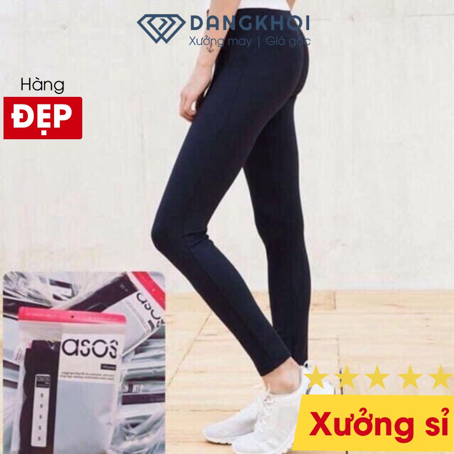 Quần Legging Nâng Mông ❤️ Freeship ❤️ Quần Asos Nữ Cotton Hàn Quốc Full Túi Zip