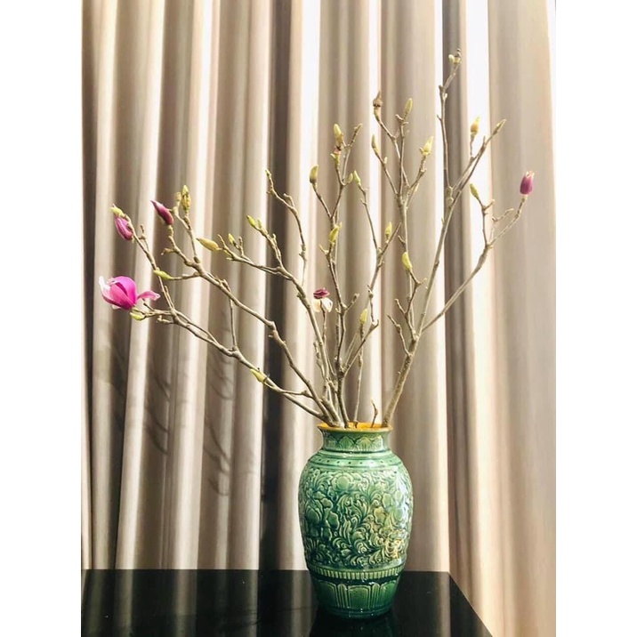 Bình Hoa Lọ Hoa Phù Dung Men Xanh Ngọc Lục Bảo Vân Nổi Nhiều Mẫu - Gốm Sứ Bát Tràng - Decor Nội Thất - Trang Trí Nhà Cửa