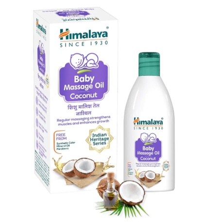 DẦU MASSAGE DƯỠNG ẨM CHO BÉ - HIMALAYA BABY MASSAGE OIL COCONUT