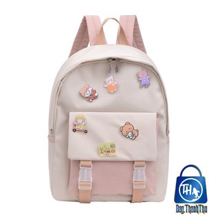 Balo ulzzang chống nước Bag.ThanhThu nhiều ticker đáng yêu 90