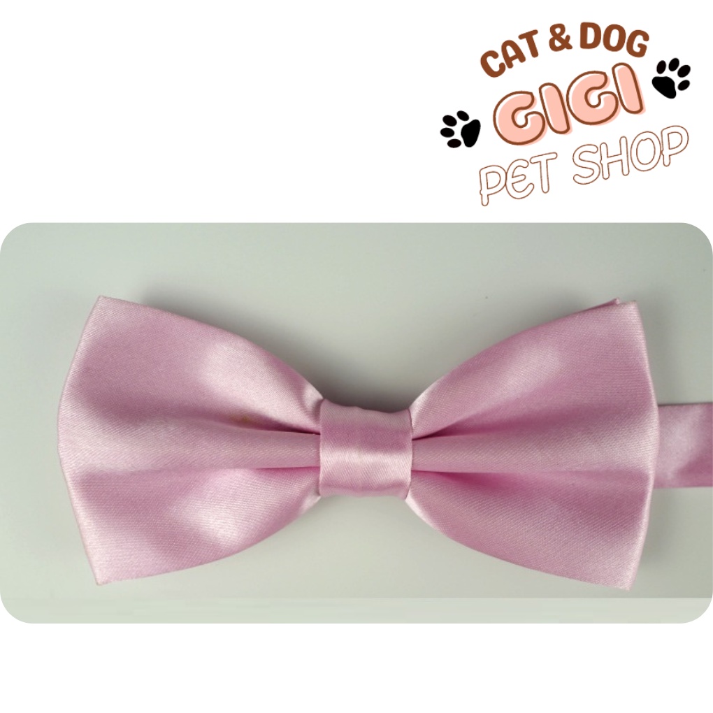 Vòng cổ hình nơ dễ thương nhiều màu có thể điều chỉnh kích thước phụ kiện cho thú cưng chó mèo - GiGi Pet Shop