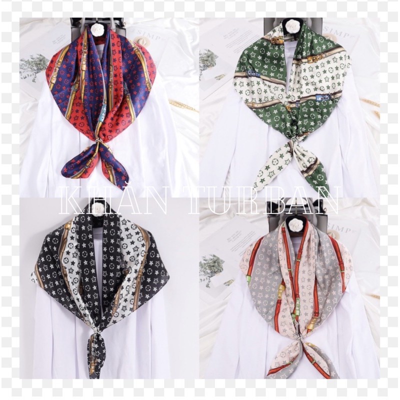 Khăn bandana lụa vuông choàng cổ size 90x90cm khăn đa năng cột áo