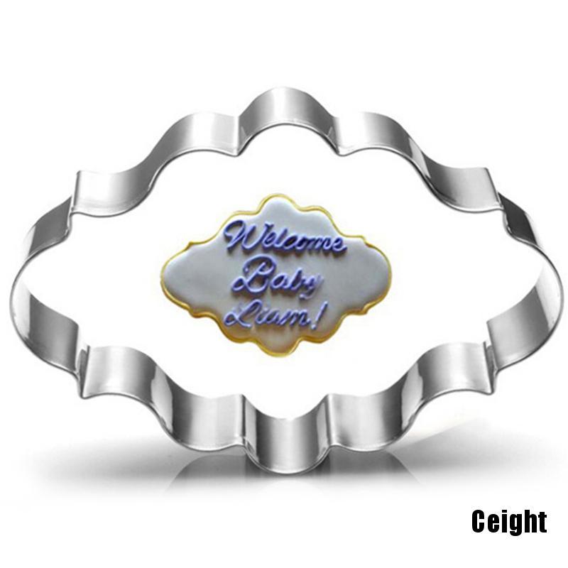 Set 4 khuôn cắt làm bánh quy 3D thép không gỉ dành cho trang trí tiệc cưới