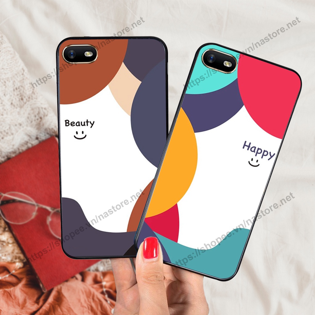 Ốp lưng Oppo A3s / A1k / Realme C1 / Realme C2 mặt cười, họa tiết caro đơn giản đẹp cute