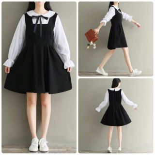 ĐẦM GIẢ YẾM ĐEN ÁO TRẮNG LIỀN