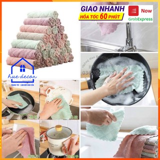 Khăn Lau 2 Màu Đa Năng ( lau tủ lạnh, lau bếp, lau tay siêu Thấm Nước