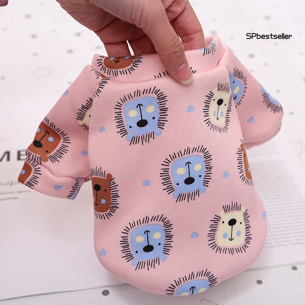 Áo Len Mùa Đông In Họa Tiết Hoạt Hình Cho Thú Cưng