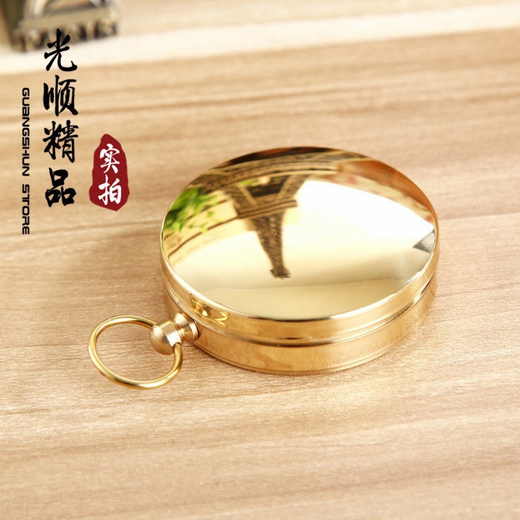 La Bàn Dã Ngoại Bỏ Túi Kim Loại Compass , La Bàn Phong Thủy Định Hướng  vỏ đồng thau | BigBuy360 - bigbuy360.vn