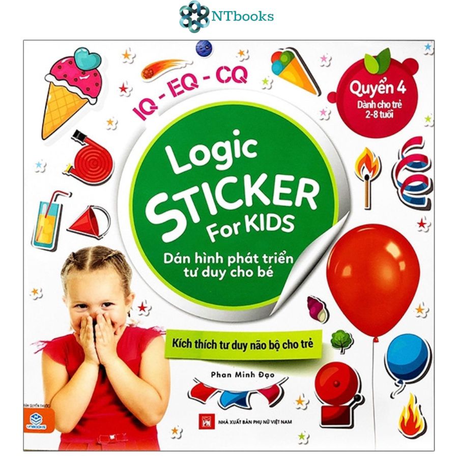 Sách Logic Sticker For Kids - Dán Hình Phát Triển Tư Duy Cho Bé - Quyển 4