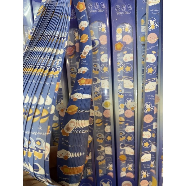 Giấy gấp sao cute, giấy gấp sao trà sữa, bánh ngọt, cô bé, gấu 160 tờ