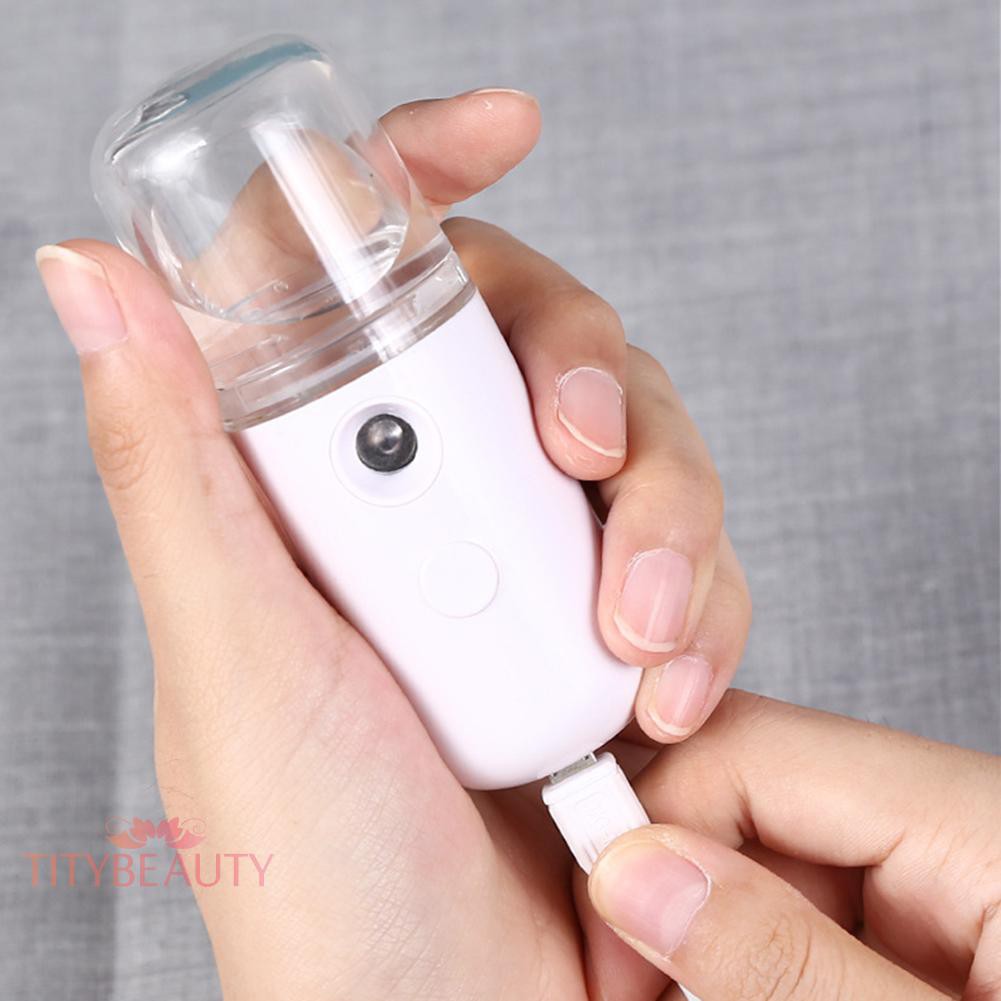 Máy tạo độ ẩm mini sạc USB phun sương nano xông hơi chăm sóc da mặt tiện lợi 30ml