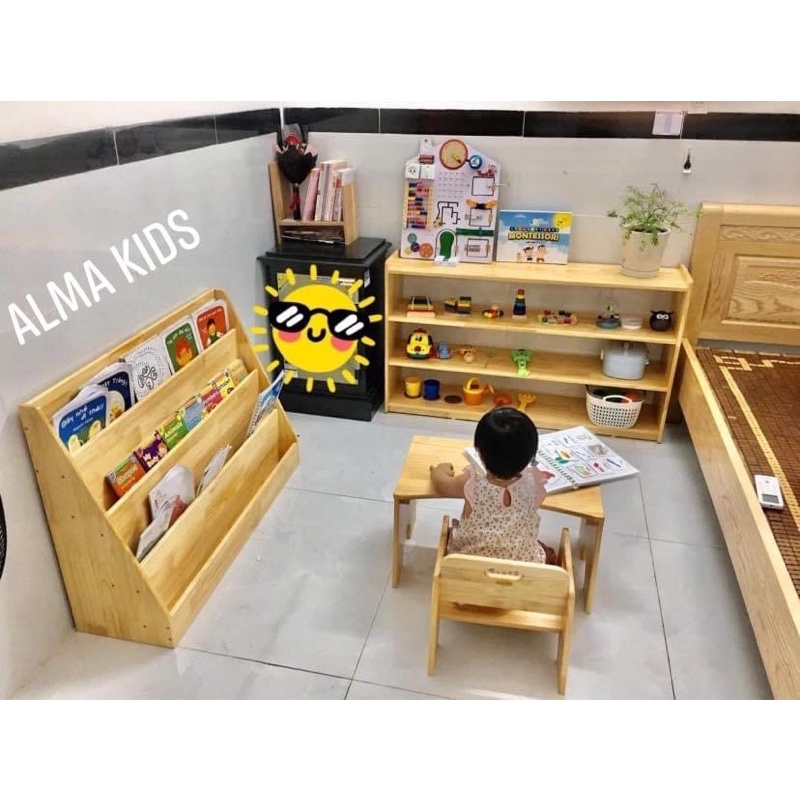 Kệ Đựng Đồ Kệ Sách Gỗ 4 Tầng Kệ Gỗ Đa Năng Nhiều Kích Cỡ