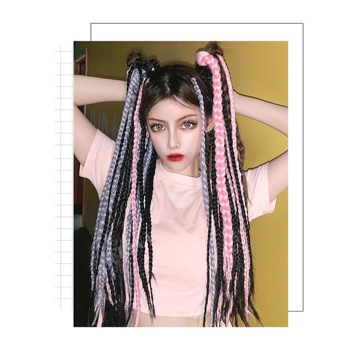 Tóc giả cột tết 9 bính rít ❤️freeship 50k❤️ giá 1 chùm cao cấp