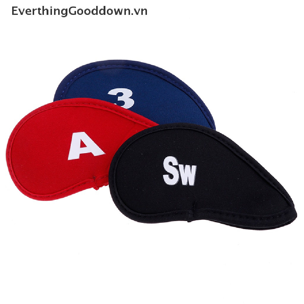 Everthinggooddown Set 10 Vỏ Bọc Bảo Vệ Đầu Gậy Đánh Golf Bằng Cao Su Tổng Hợp Neoprene