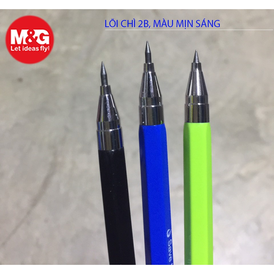 Bút chì kim lõi to 2.0mm AMP35601 ngòi 2B màu đậm chính hãng M&G