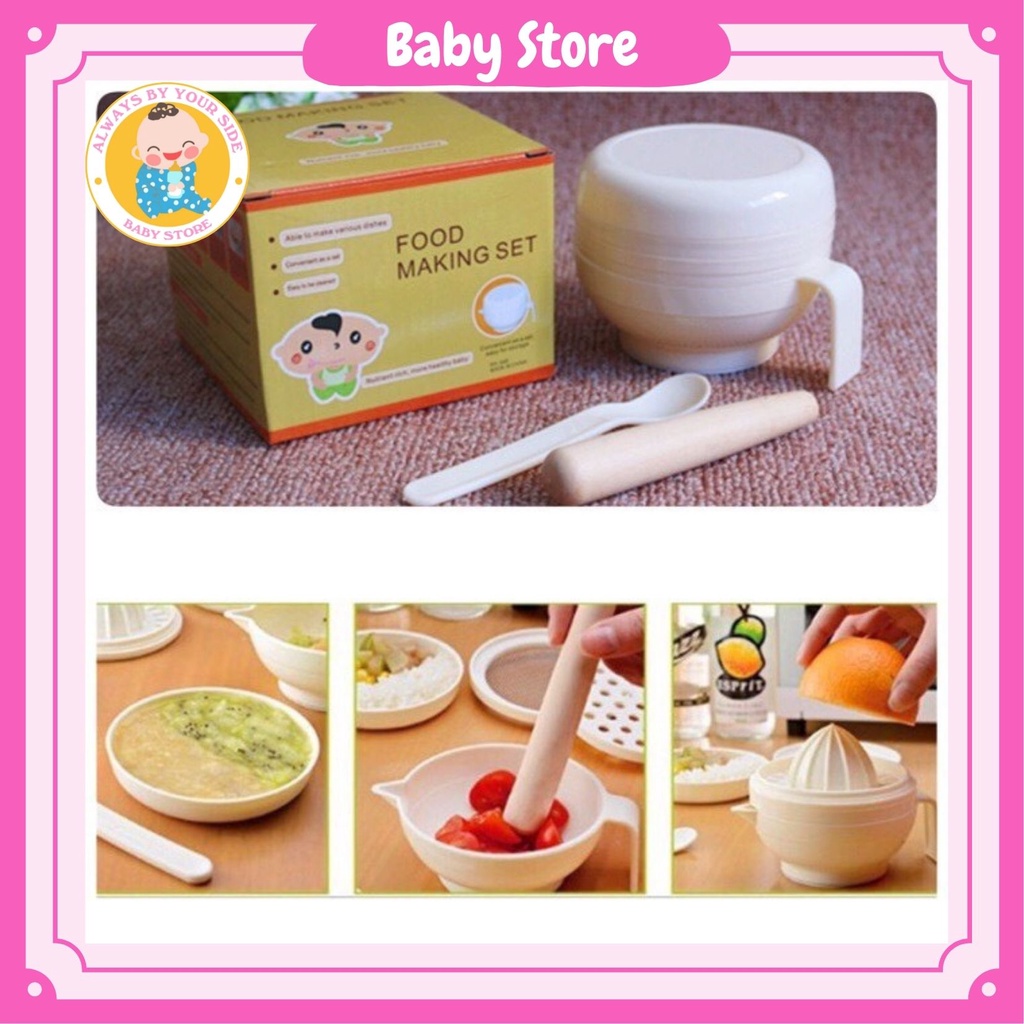 [HCM - GIÁ TỐT] BỘ CHẾ BIẾN ĐỒ ĂN DẶM CHO BÉ. BỘ CHẾ BIẾN 7 MÓN