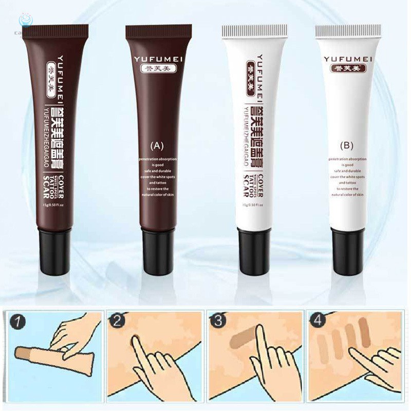 [Hàng mới về] Set 2 Kem Che Khuyết Điểm Che Phủ Vết Sẹo / Hình Xăm / Vết Rạn Da | BigBuy360 - bigbuy360.vn