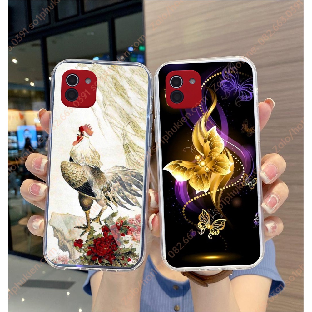 Ốp lưng Samsung A03 dẻo in hình thư pháp, hoa văn đẹp, sắc nét