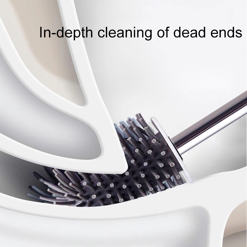 Cọ Chà Toilet Đầu Silicone Gắn Tường Phong Cách Bắc Âu