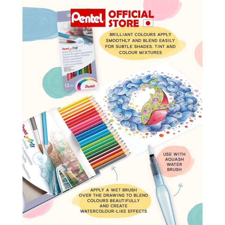 Chì màu nước Pentel Watercolor Pencil CB9-36 (hộp 36 màu)