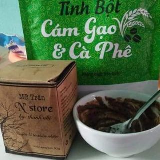Tinh bột cám gạo cà phê.tắm là phê