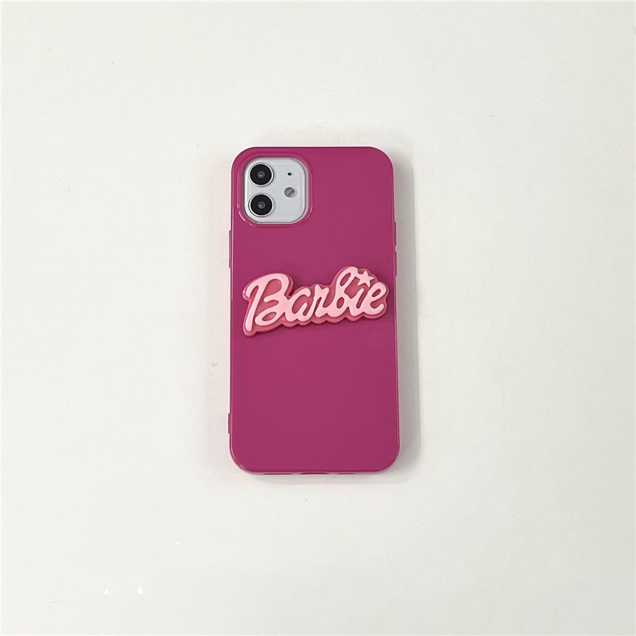 Ốp Điện Thoại Epoxy In Hình Búp Bê BARBIE Phong Cách Âu Mỹ Cho Apple 13 11 12promax iPhone78plus xr