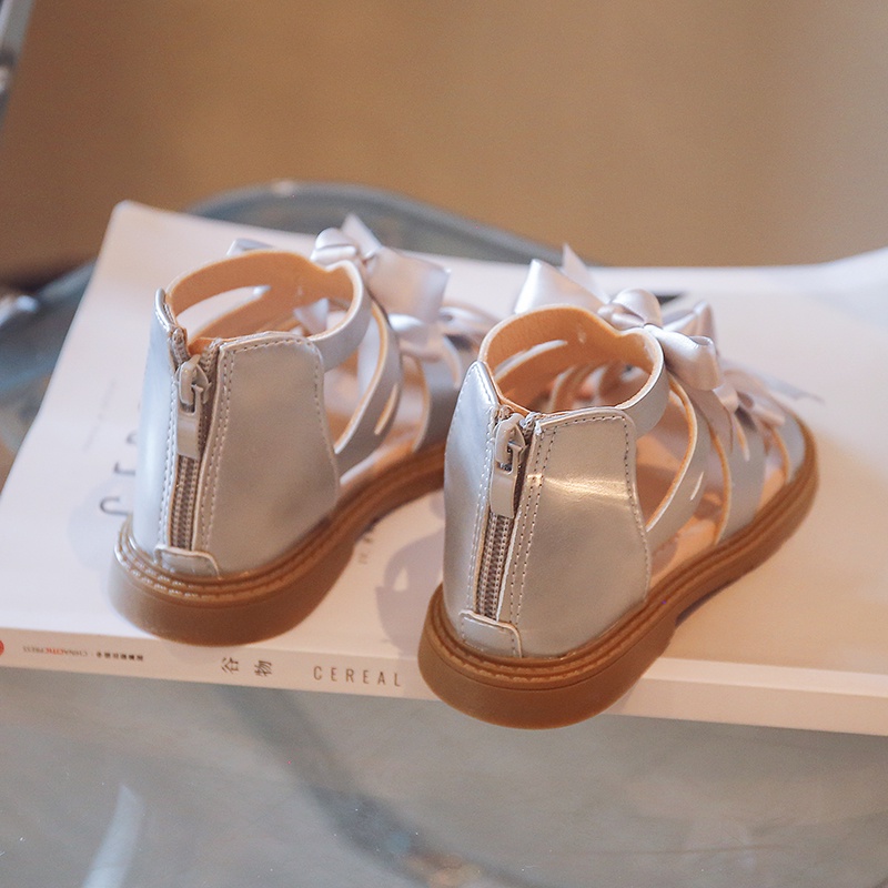 Xăng đan Đế Mềm Chống Trượt Đính Nơ Dễ Thương Dành Cho Bé Gái 2-16 Tuổi