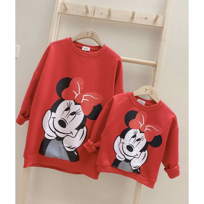 Set áo đôi MICKEY màu đỏ mẹ và bé
