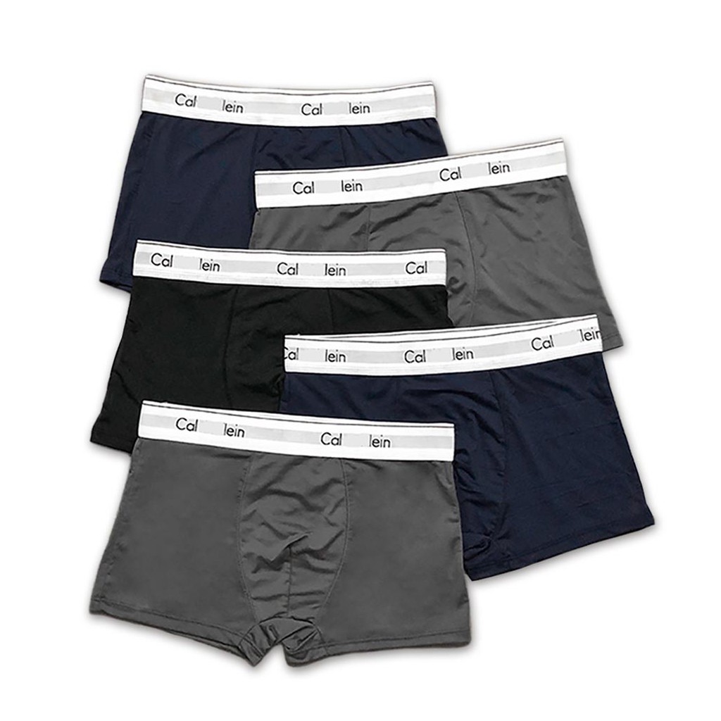 Set 5 quần lót boxer nam cotton thun lạnh, quần sịp đùi nam nhiều lưng co dãn 4 chiều thấm hút tối đa