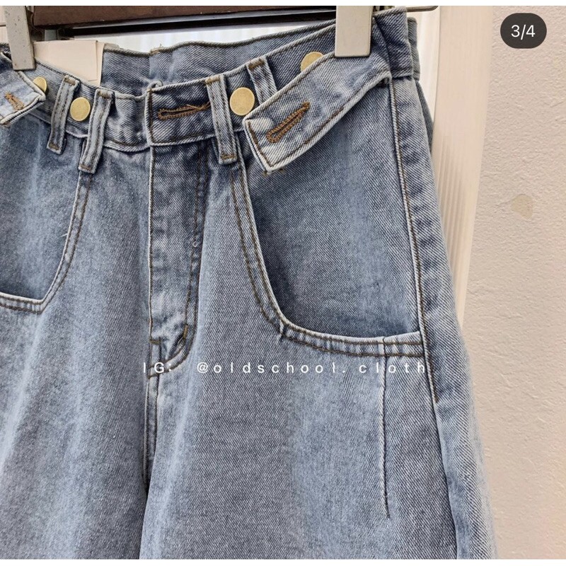 Quần Jeans Ngố Nút Gài | BigBuy360 - bigbuy360.vn