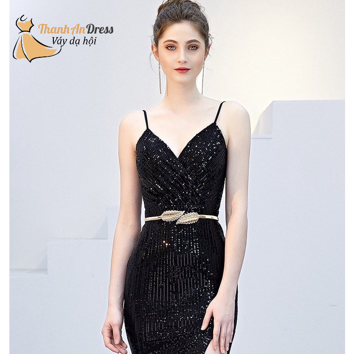 Thắt Lưng Hình Lá Kim Loại Cao Cấp Thiết kế Lò Xo Co Giãn Tốt