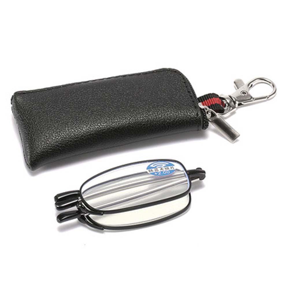 Kính Đọc Sách Chống Bức Xạ Màu Đỏ Kèm Móc Khóa 1.0 ~ + 4.0
