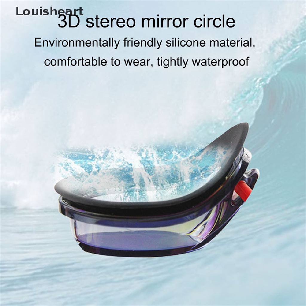Louisheart Professional Swimming Goggles Plating Anti-Fog Waterproof Silica Gel Goggles TFG