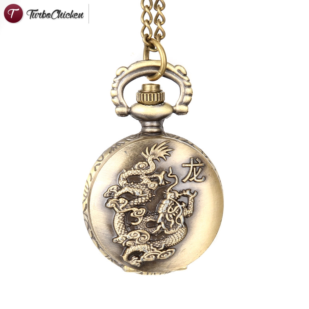 Đồng Hồ Quả Quýt Chạm Khắc Hình Rồng Phong Cách Vintage Độc Đáo