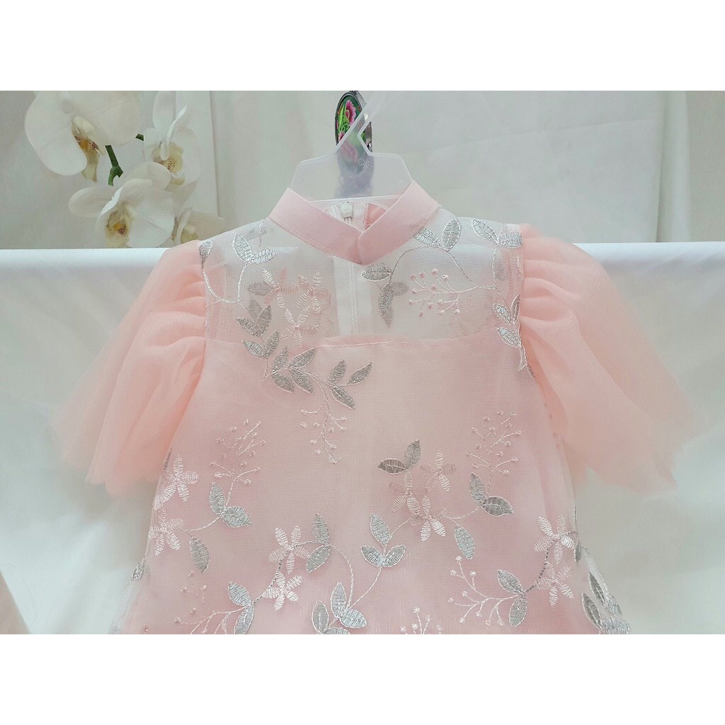 Áo dài Tết cách tân cho bé gái từ 9-35 kg