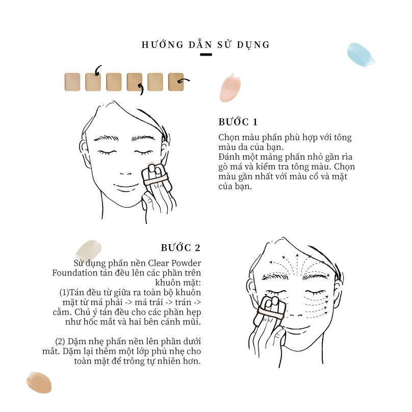 Phấn nền hữu cơ naturaglacé Clear Powder Foundation (OC1 - Màu da vàng sáng) che phủ, kiềm dầu, 11g