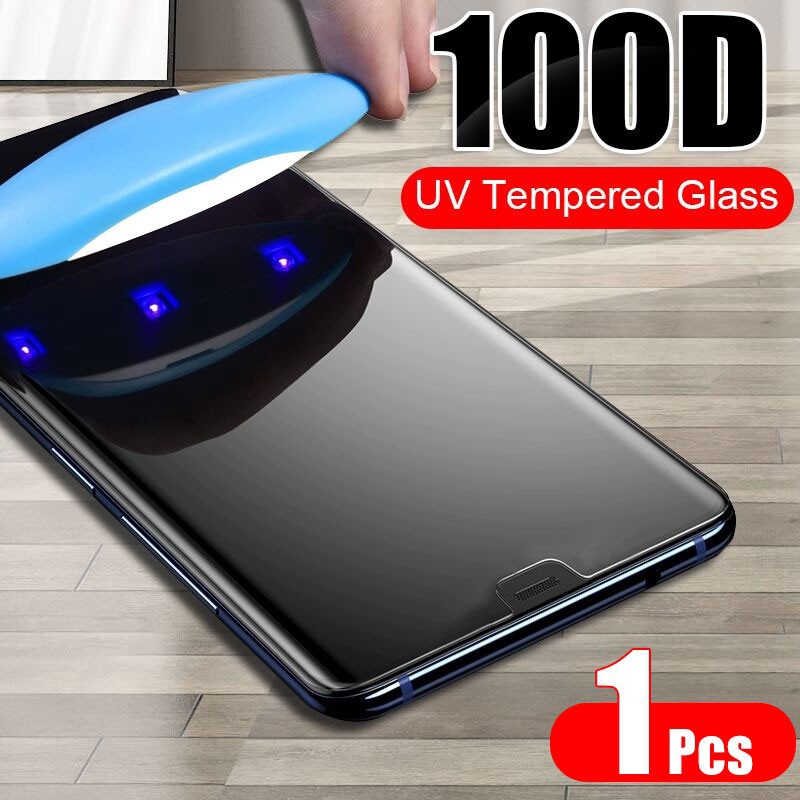 Kính cường lực keo UV dành cho Samsung Galaxy S8 S9 S10 Plus S20 S21 S22 Ultra Note 20 10 8 9