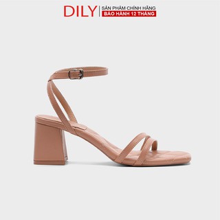 Giày Sandal DILY Gót Vuông Thời Trang Cao 5cm Màu Nâu_AA0222