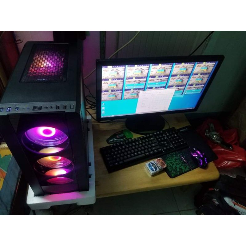 BỘ MÁY CHẠY TRÊN 13-15 GIẢ LẬP CỰC KHỎE DUAL CPU X79/CPU 2670X2/RAM 32GB/SSD 240GB/VGA 4G/PSU 600W/ MÀN HÌNH 22INCH