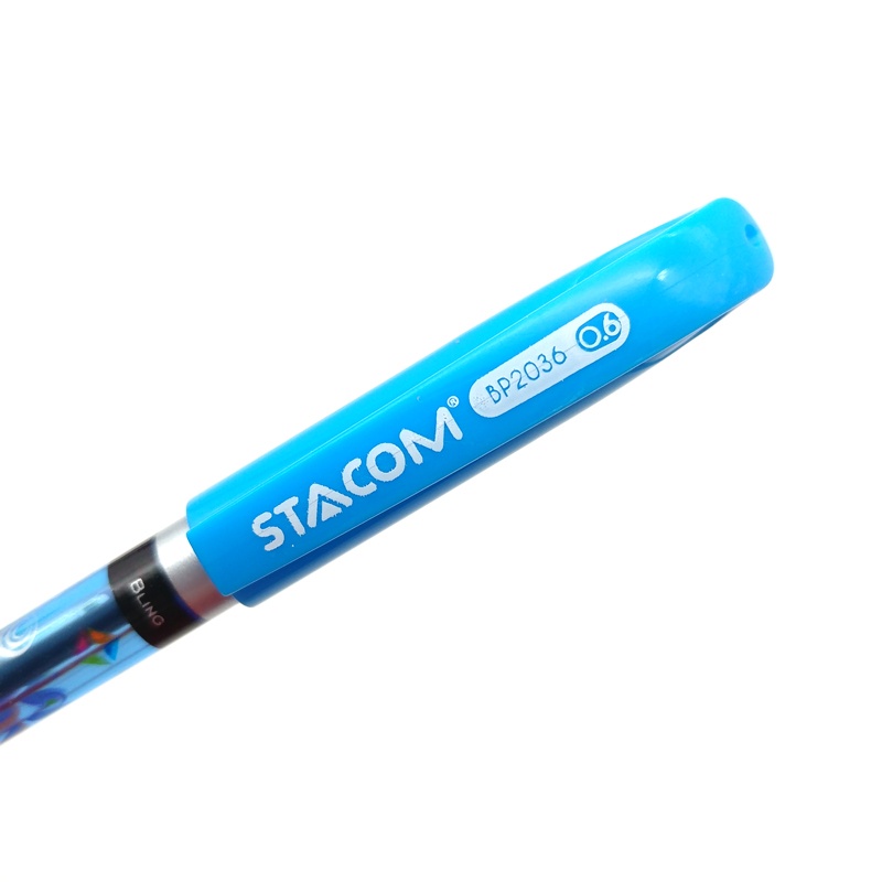 Vỉ 4 + 1 Bút Bi Nhiều Màu 0.6 mm - Stacom VBP2036-C - Mực Xanh