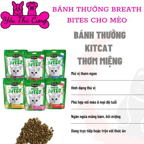 Bánh thưởng Kitcat Breath Bites cho mèo-YÊU THÚ CƯNG