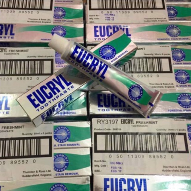 Kem đánh răng Eucryl – kem làm trắng răng từ Anh Quốc