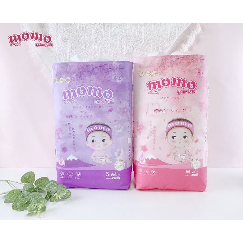 Tã/Bỉm quần/dán momo diamond size M 60 miếng