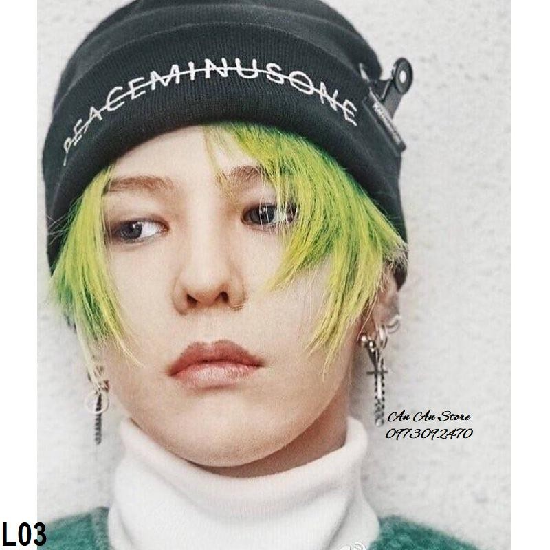 Nón len thêu peaceminusone kèm kẹp bạc